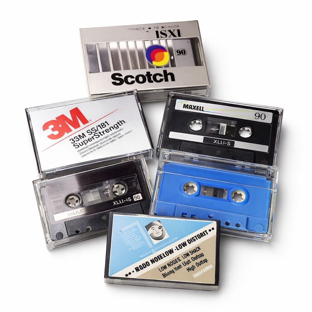 Vintage Blank Audio Cassette Tapes – Mixed Brands – Lot of 5 – Recording Media
